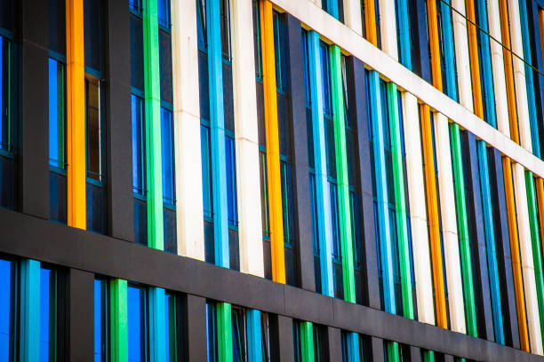 istock modern building exterior with colorful geometric lines 1092697092