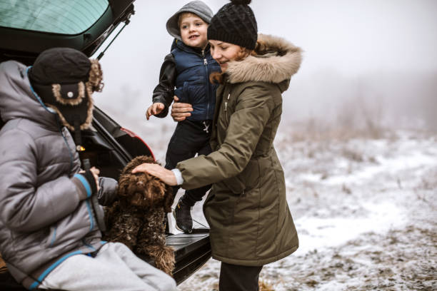 istock Happy family on a winter day 1092697876