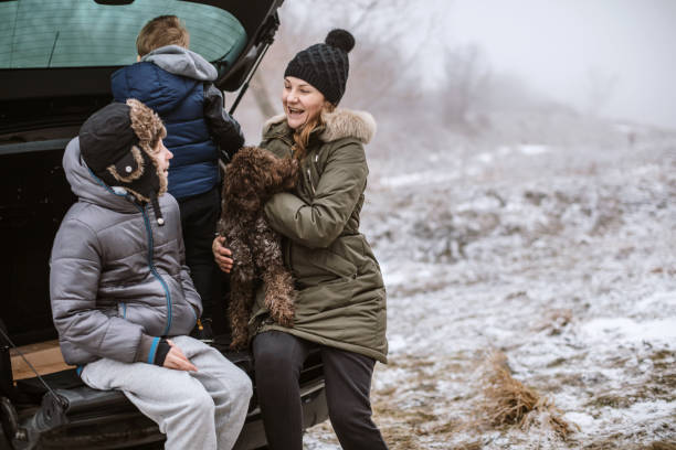istock Happy family on a winter day 1092699204