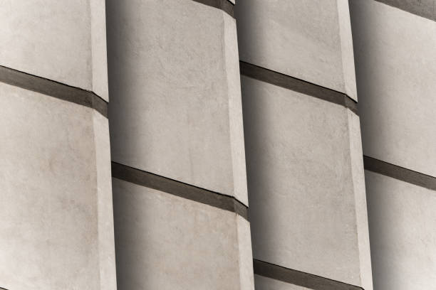 istock Detail of a modern architecture - Concrete grey wall 1092702436