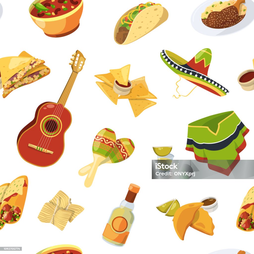 Ilustración de Ilustración De Patrón O Fondo De Comida Mexicana De Dibujos Animados Vector y más Vectores Libres de Derechos de Alimento - iStock Ilustración de Ilustración De Patrón O Fondo De Comida Mexicana De Dibujos Animados Vector y más Vectores Libres de Derechos de Alimento - iStock