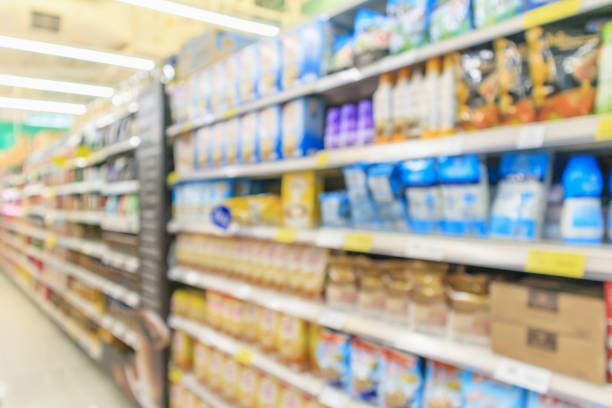 istock supermarket display shelf interior abstract blur background 1092708296
