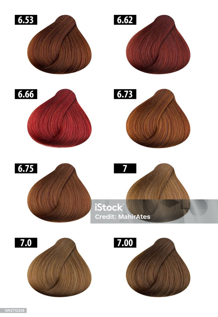 Haircolor And Hair Dye Colours Chart Colour Numbers 6 Stock Photo -  Download Image Now - iStock