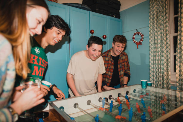 istock Competitive Christmas Foosball Game 1092720200