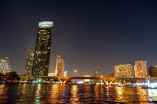 The Somdet Phra Pinklao Bridge is a bridge near the Grand Palace over the Chao Phraya River in Bangkok, Thailand. It links Rattanakosin Island with Thonburi.