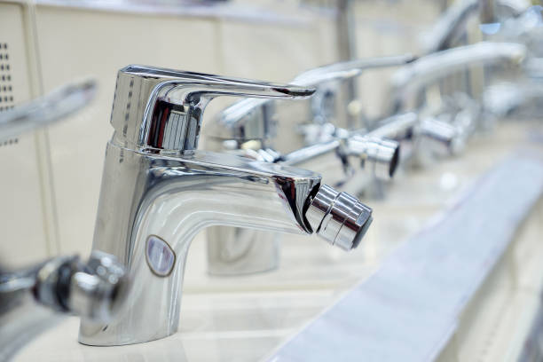 istock Water taps standing on shelf in shop 1092740092