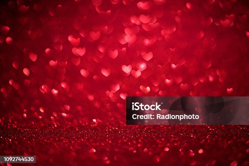 istock St. Valentine's Day red bokeh background with love heart, place for text 1092744530