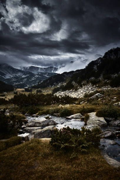 istock Valley and lake in the mountains at sunset 1092747714