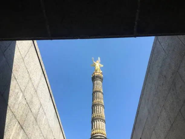 Siegessäule - Victory Column at Tiergarten, Berlin, Germany. Designed by Heinrich Strack, after 1864 to commemorate the Prussian victory in the Danish-Prussian War, The Victory Column was inaugurated on 2 September 1873.