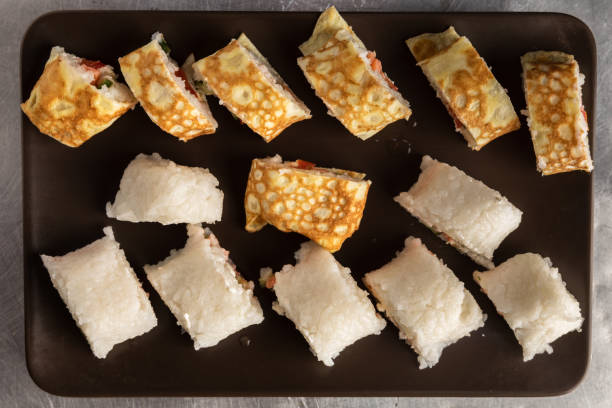 istock rice roll on a plate. view from above. top view 1092766982