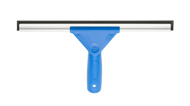 squeegee blu ritaglia - squeegee foto e immagini stock