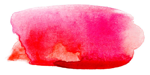 istock Beautiful red watercolor stain drawn by hand. Isolated on white background for design layout. 1092769734