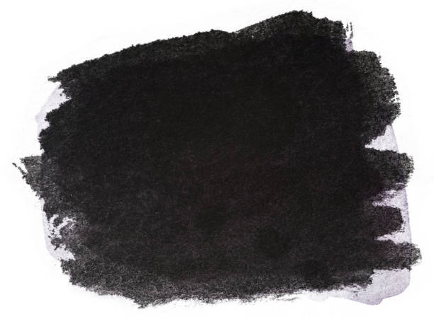 istock black watercolor stain drawn. by hand. on white clean background. 1092770116