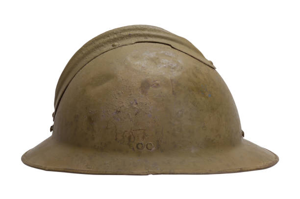istock Old French Helmet Side View 1092770386
