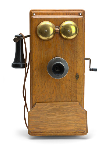 Antiguo teléfono de anillo photo