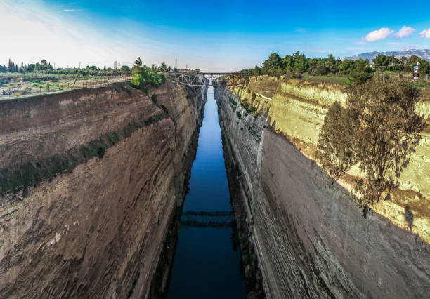 istock Corinth channel, The Corinthian Canal 1092775748