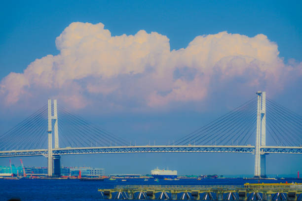 Yokohama Bay Bridge and the summer sky