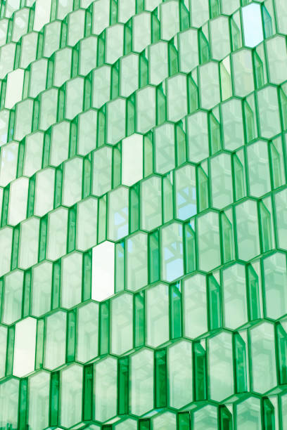 istock Abstract Green Geometric Glass Background Texture 1092779200