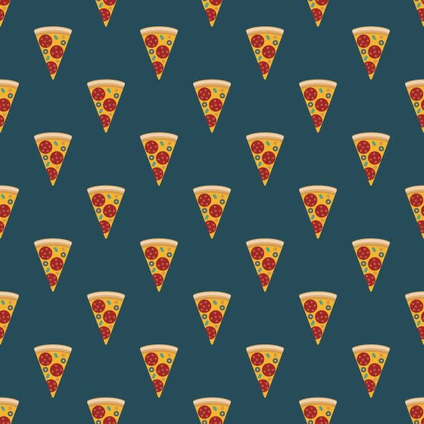 Football Tailgating Party Seamless Pattern A seamless pattern created from a single flat design icon, which can be tiled on all sides. File is built in the CMYK color space for optimal printing and can easily be converted to RGB. No gradients or transparencies used, the shapes have been placed into a clipping mask. pizza designs stock illustrations