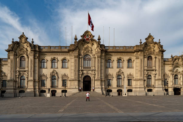 Government Palace of Peru stock photo
