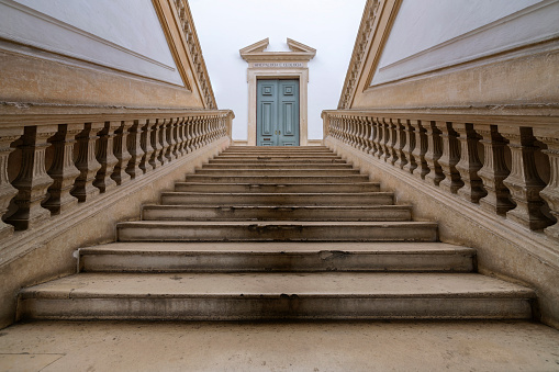 Staircase in The Department of Earth Sciences, Colégio de Jesus, University of Coimbra.