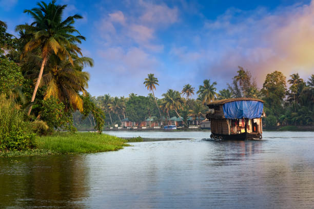 istock Houseboat in Kerala, India 1092799258