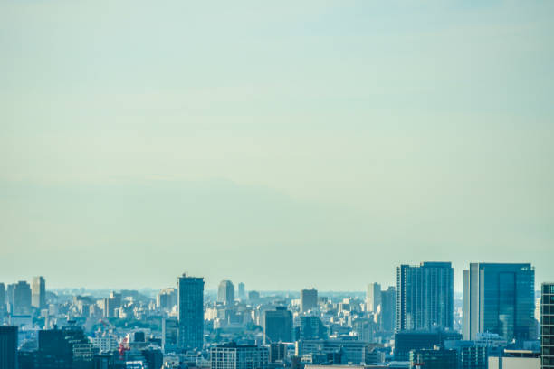 skyline von tokio gesehen - 11880 stock-fotos und bilder