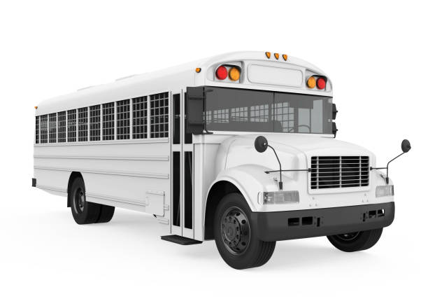 Prisoner Transport Bus isolated on white background. 3D render