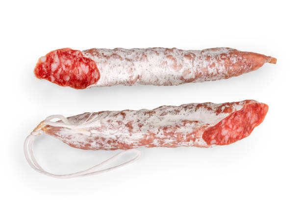 istock Smoked Spanish sausage isolated with clipping path 1092808784