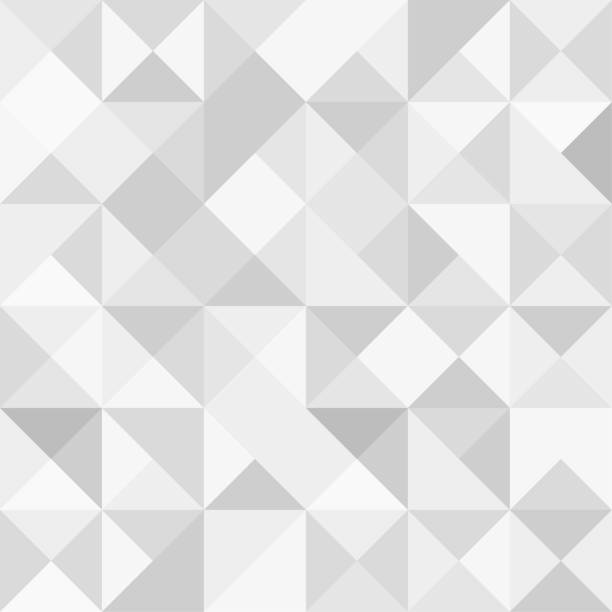 бесшовный полигон фоновый узор - полигональный - серые обои - вектор иллюстрация - треугольник stock illustrations