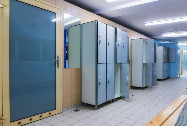 istock Modern interior of a locker changing room 1092821618