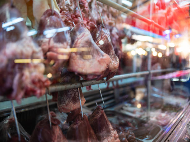 istock Raw meat at Butcher shop 1092832098