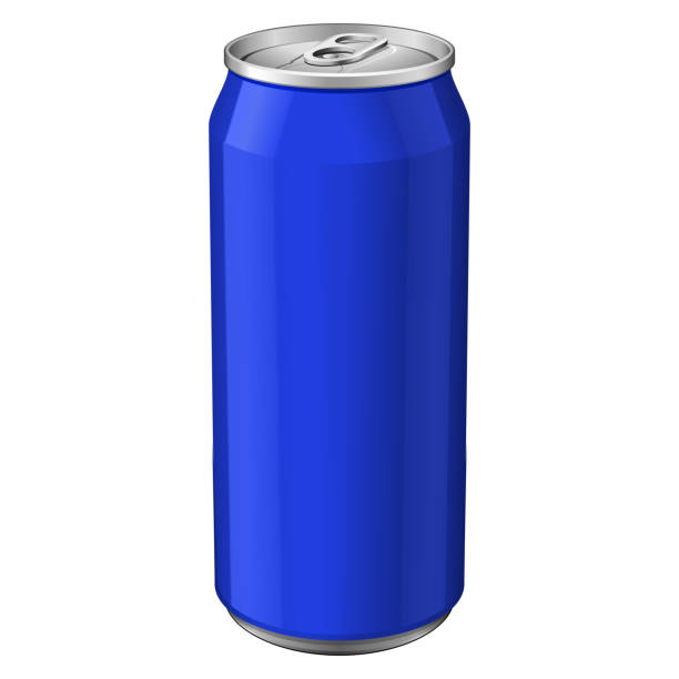 istock Blue Metal Aluminum Beverage Drink Can 330ml. Ready For Your Design. Product Packing Vector EPS10 1092839836