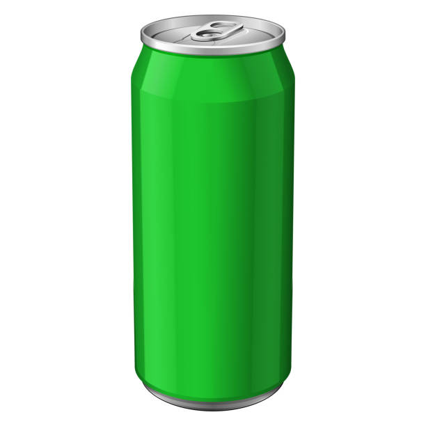 istock Green Metal Aluminum Beverage Drink Can 330ml. Ready For Your Design. Product Packing Vector EPS10 1092841182