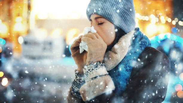 Winter cold. stock photo