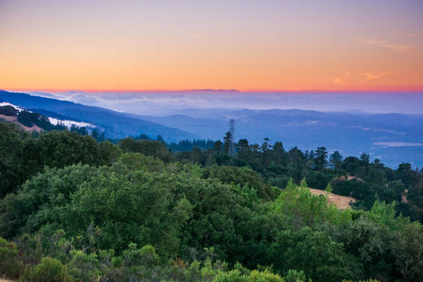 istock Clouds and fog at twilight over the San Francisco bay area 1092889406