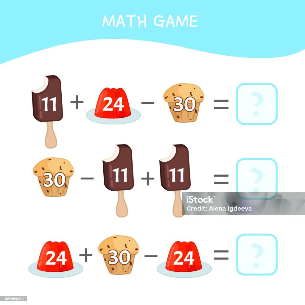 Cool Counting Math Counting Educational Children Game Stock Illustration - Download Image ...