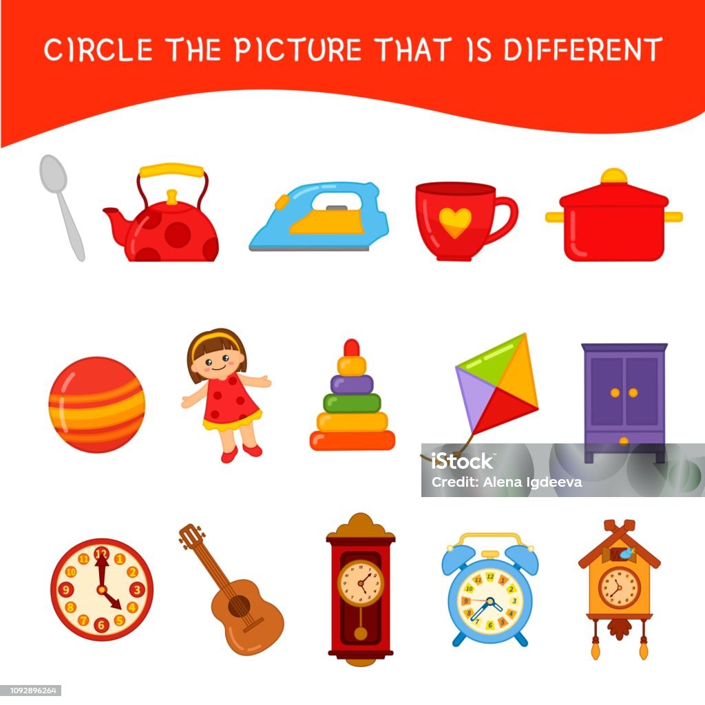 Children Learning Object Educational Game For Children Stock Illustration - Download Image Now ...