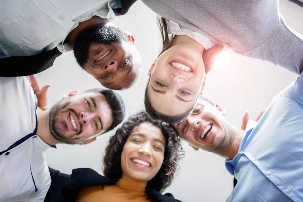 istock Group of business people looking down 1092899656