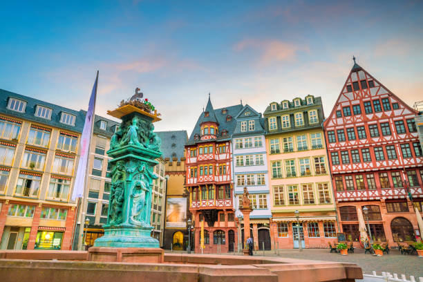 istock Frankfurt Old town square romerberg at twilight 1092908686