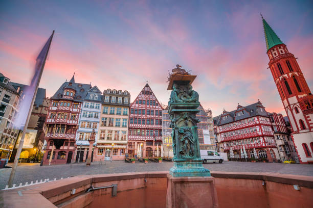 istock Frankfurt Old town square romerberg at twilight 1092908718
