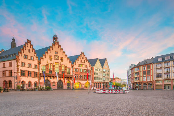 istock Frankfurt Old town square romerberg at twilight 1092908752