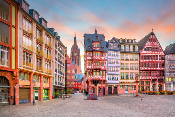 istock Frankfurt Old town square romerberg at twilight 1092908770