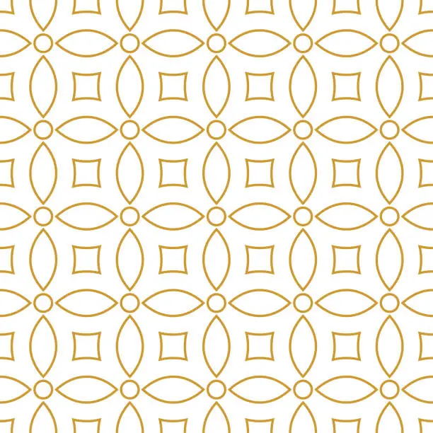 Vector illustration of Seamless background pattern - gold wallpaper - vector Illustration