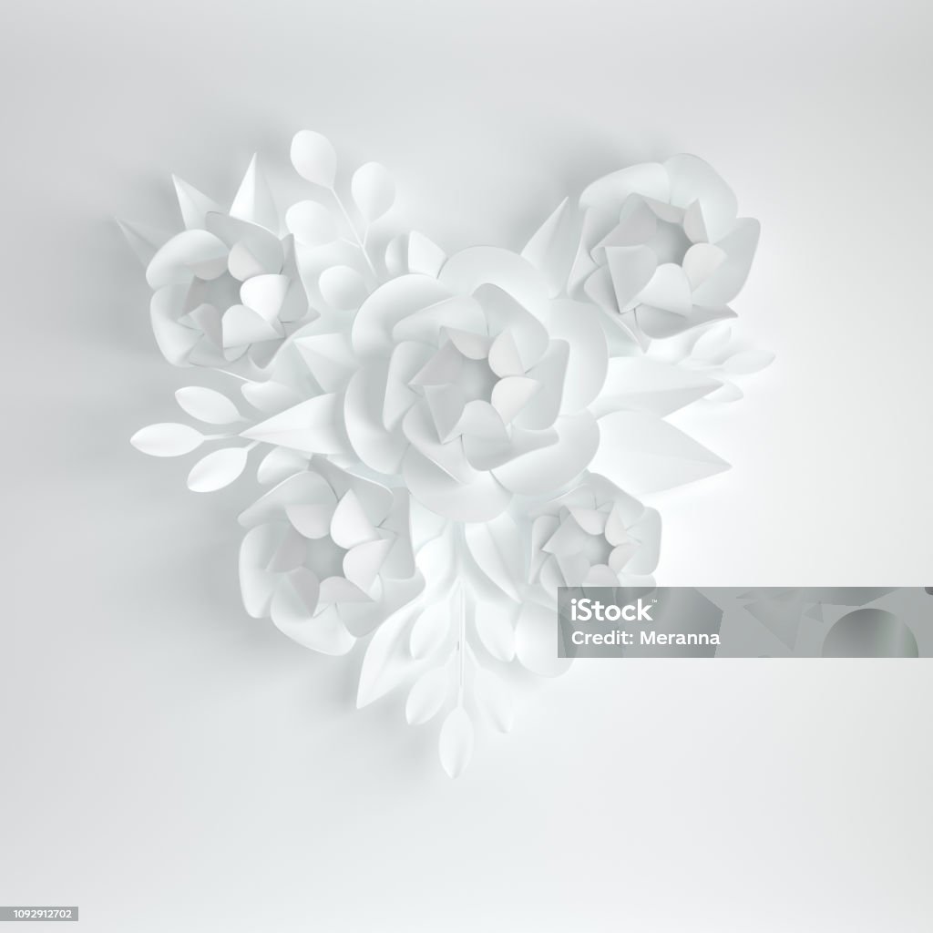 Flores Blancas De Papel En Forma De Corazón Día De San Valentín Pascua Día De La Madre Tarjeta De Felicitación De Boda Ilustración Digital 3d Render Estilo De Arte De Papel Foto Flores Blancas De Papel En Forma De Corazón Día De San Valentín Pascua Día De La Madre Tarjeta De Felicitación De Boda Ilustración Digital 3d Render Estilo De Arte De Papel Foto