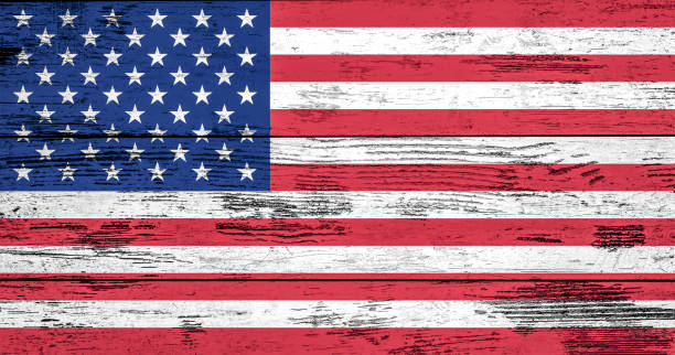 istock Flag of America with old grunge texture 1092921000