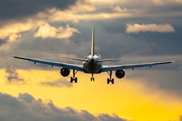 istock Airliner Landing Sunset 1092924458