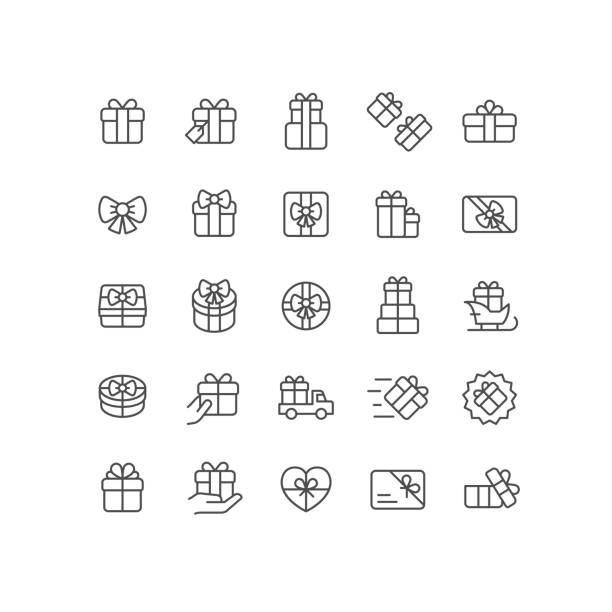 geschenk box gliederung symbole - heart shape christmas paper christmas gift stock-grafiken, -clipart, -cartoons und -symbole