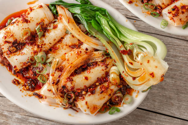 istock Rice Noodle Wrap with Chili Oil 1092947598