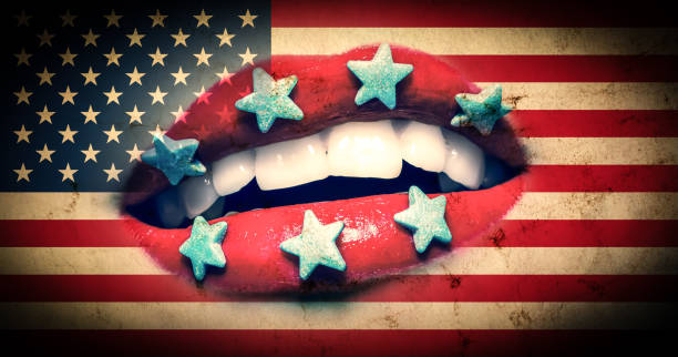 istock Flag of America with old grunge texture 1092960960